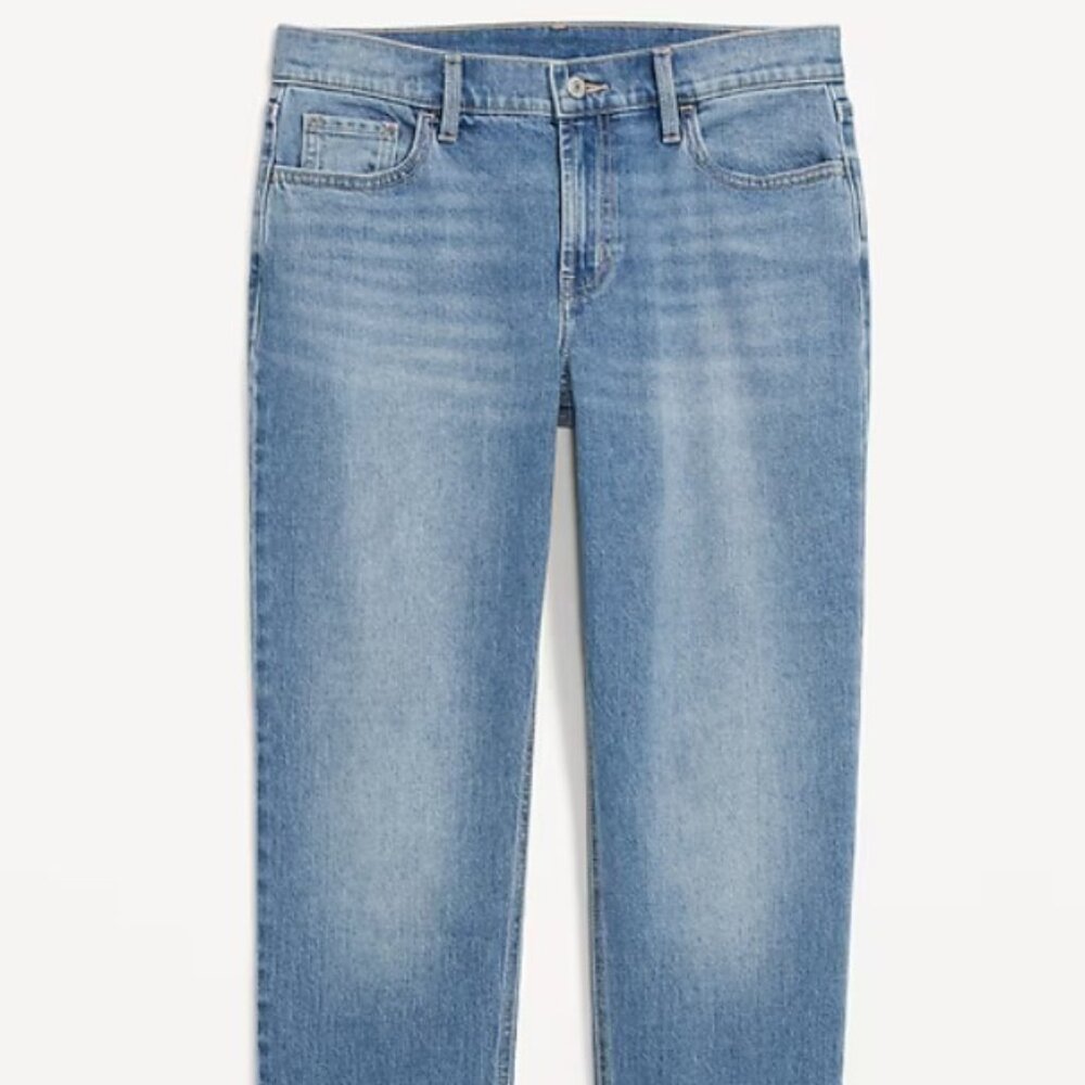 Old Navy Jeans Women 4 Mid Rise Wow Boyfriend Straight Leg Light Wash Blue Denim - Picture 5 of 5